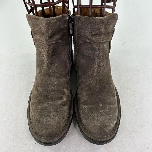 Alberto Fermani MORO Women's Biker Boot US 7.5 Olive Suede Monk Strap Booties - Picture 3 of 9